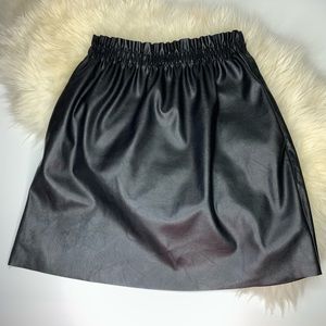 Black Leather Mini Skirt